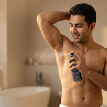 Fragrance application using men's perfume spray