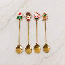 Assorted spoons with attractive golden finish and cartoon design