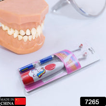 Travel electric toothbrush for adults and kids, shown with replacement head.