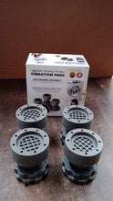 Four-piece adjustable anti-vibration pad set for stabilizing heavy appliances