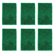 Multiple aqua green scrub sponge pads, ideal for kitchen cleaning tasks.