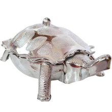 Tortoise Dry Fruit Box with lid, showcasing its intricate design.