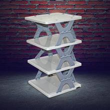 Close-up view of the durable ABS material and thoughtful design of the shoe rack.