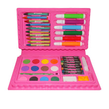 Vibrant art supplies from the Kids Art Kit, including colorful crayons and paints.