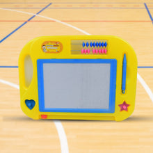 An overhead shot of the erasable drawing board, emphasizing the clear and reusable drawing surface.