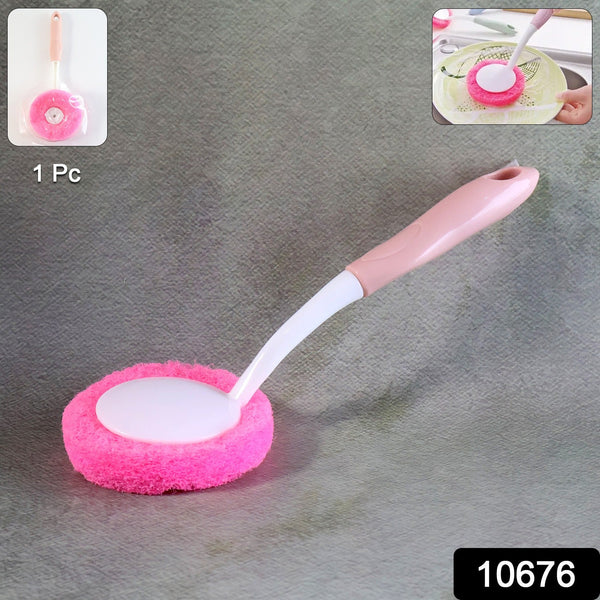 Long Handle Kitchen Dish Scrubber Brush (1 Pc)