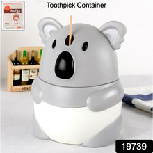 Close-up view of koala toothpick holder dispenser showing detail