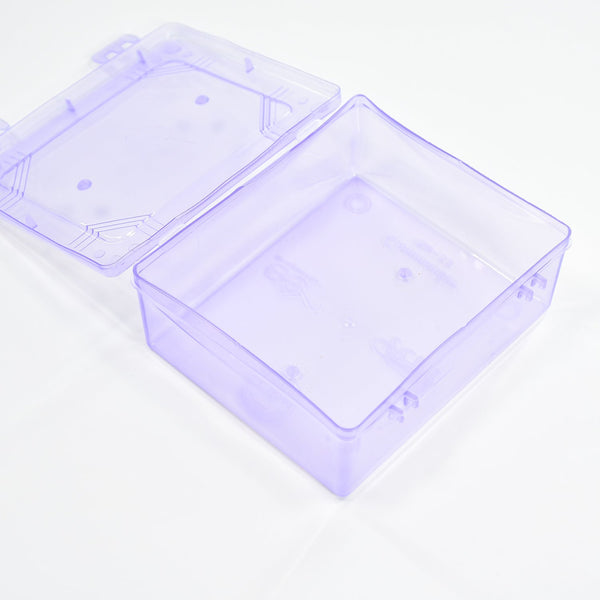 Multipurpose plastic storage box in a neutral color, perfect for organizing small items.