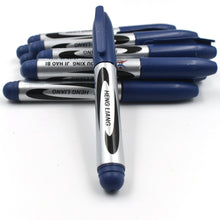 10-piece set of blue permanent markers, ready for use in school or office.