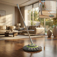 Microfiber Spin Mop with adjustable handle for efficient cleaning