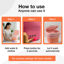 Portable Washing Machine, Foldable Washer and Dryer Combo (1 Set / Mix Color)