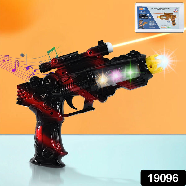 Futuristic space blaster toy gun with LED lights and sound effects