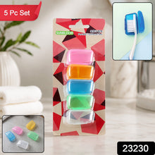 Set of 5 toothbrush head covers for hygienic travel storage