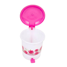 Modern design plastic pedal dustbin, perfect for small office or home workspaces.