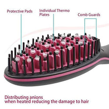 A person using the Ceramic Hair Straightener to achieve sleek, straight hair.