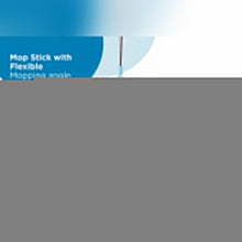 Sporty spin mop with easy-to-use plastic handle
