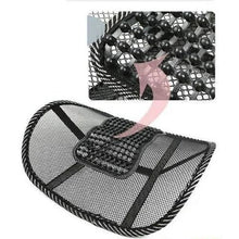Side view of the portable ventilation back rest with strong lumbar support.