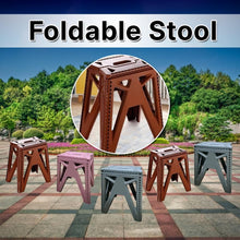 Child safely using Supermom 18 inch folding stool for stepping