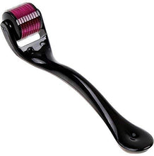 Derma roller with fine titanium needles for anti-ageing and skin rejuvenation.
