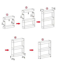 A bathroom organizer with wheels, neatly storing toiletries and cleaning supplies.