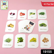 Little Learners vegetable flash card set featuring bright, educational photos for toddlers