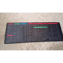 The flexible Shortcut Keyboard Mat rolled up, ready for transport or storage.