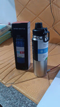 Stainless steel vacuum insulated water bottle in stylish design