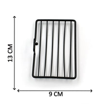 Two wall mount soap racks providing an efficient storage solution for bathroom essentials.