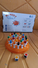 Plastic brain teaser memory chess game set displayed and ready to play