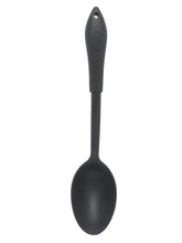 Black non-stick kitchen tools displayed against a clean background.