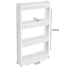 Close-up of the durable plastic construction of the 4-layer storage trolley.