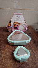 Ganesh Trinity lunch box set packaging showing compact triangle design