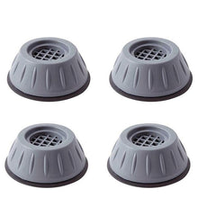 Washing machine securely placed on the durable anti-walk pads, highlighting floor protection.