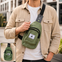 Men Multi Pocket Sling Crossbody Chest Bag Compact Canvas Bag (1 Pc)