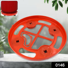 Side view of gas cylinder trolley showing multi-directional, lockable wheels