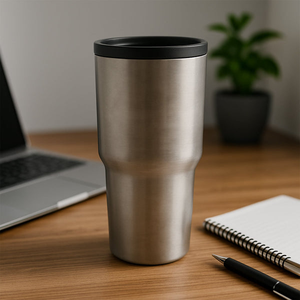STAINLESS STEEL VACUUM GLASS INSULATED GLASS COFFEE CUPS DOUBLE WALLED TRAVEL MUG, CAR COFFEE MUG, Tumbler (Without Lid)