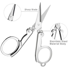 Multiple views of the durable folding scissor for various uses.