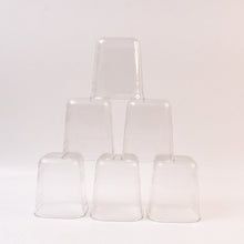 Pure gem styled transparent plastic glass set displayed