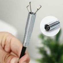 Durable metal wire brush, ideal for kitchen sink cleaning and sewer dredging, includes a handy hook.