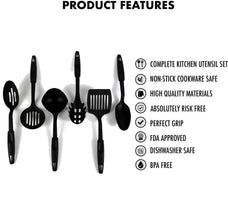 The full range of 6 non-stick cooking tools for Indian kitchens.