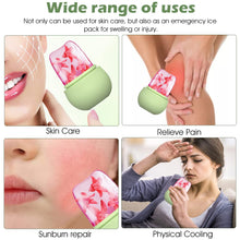 Hand holding the easy grip silicone face roller against a white background.