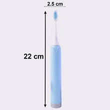 Electric sonic toothbrush dimensions displayed as 22cm by 2.5cm