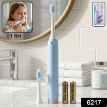 Close-up of electric sonic toothbrush SKU 6217 showing design and features