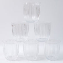 Premium transparent drinkware tumblers, set of six