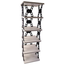 Heavy-duty stable foldable 6 shelf storage rack