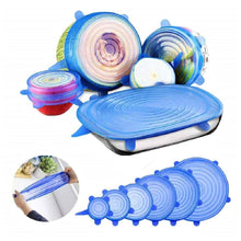 Tidy Table reusable silicone stretch lids sealing various food containers.