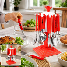 Stainless Steel Cutlery Set – 24-Piece with Stand | Serve Stellar