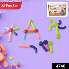 Colorful magnetic sticks and connectors for kids building toy