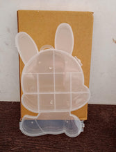 Top-down view of the transparent bear jewelry box, ready for daily use.
