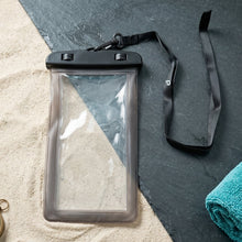 Close-up of waterproof pouch's sealing mechanism